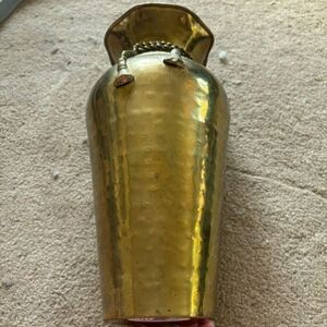 Brass 12.5” Braided Rope Vase India